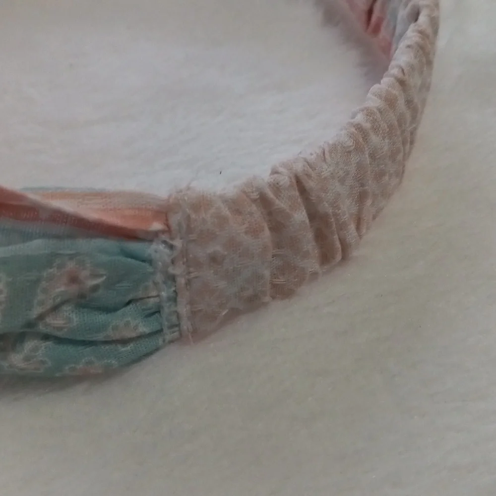 Joie Little Girl 3T Pink & White Floral Paisley Stretch Headband NWT
